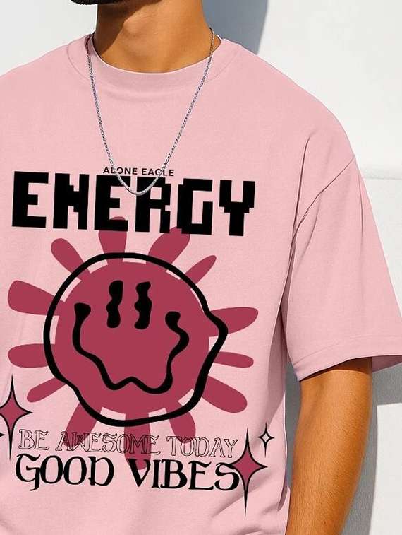 men front print short sleeve oversized t-shirt - 22101446 -  Standard Image - 3