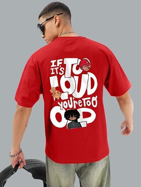 men back print short sleeve oversized t-shirt - 22101448 -  Zoom Image - 0