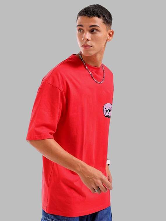 men back print short sleeve oversized t-shirt - 22101449 -  Standard Image - 3