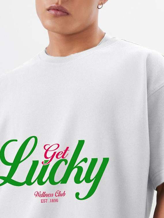 men chest print short sleeve oversized t-shirt - 22101452 -  Standard Image - 3