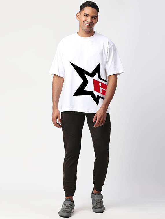 men front print short sleeve oversized t-shirt - 22101453 -  Standard Image - 3