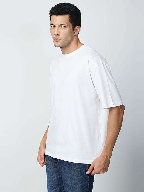 men solid short sleeve oversized t-shirt - 22101473 - Zoom Image - 0