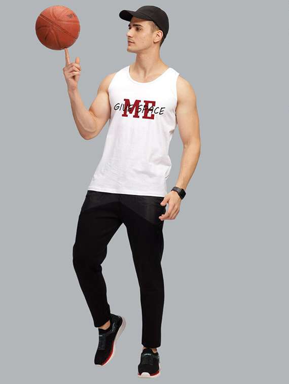 men typographic sleeveless vest - 22101479 - Standard Image - 3