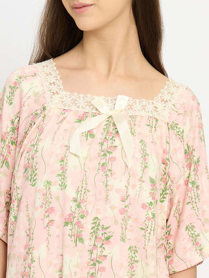 women printed nightwear pyjama set - 22101511 -  Standard Image - 5