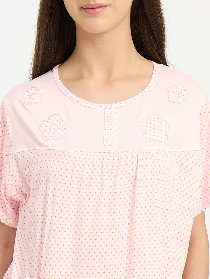 women printed nightwear pyjama set - 22101514 -  Standard Image - 5