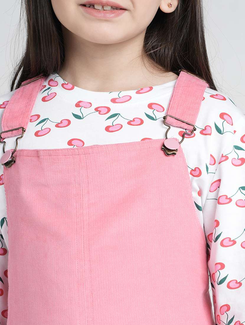 girls solid corduroy dungaree dress - 22101523 - Standard Image - 5