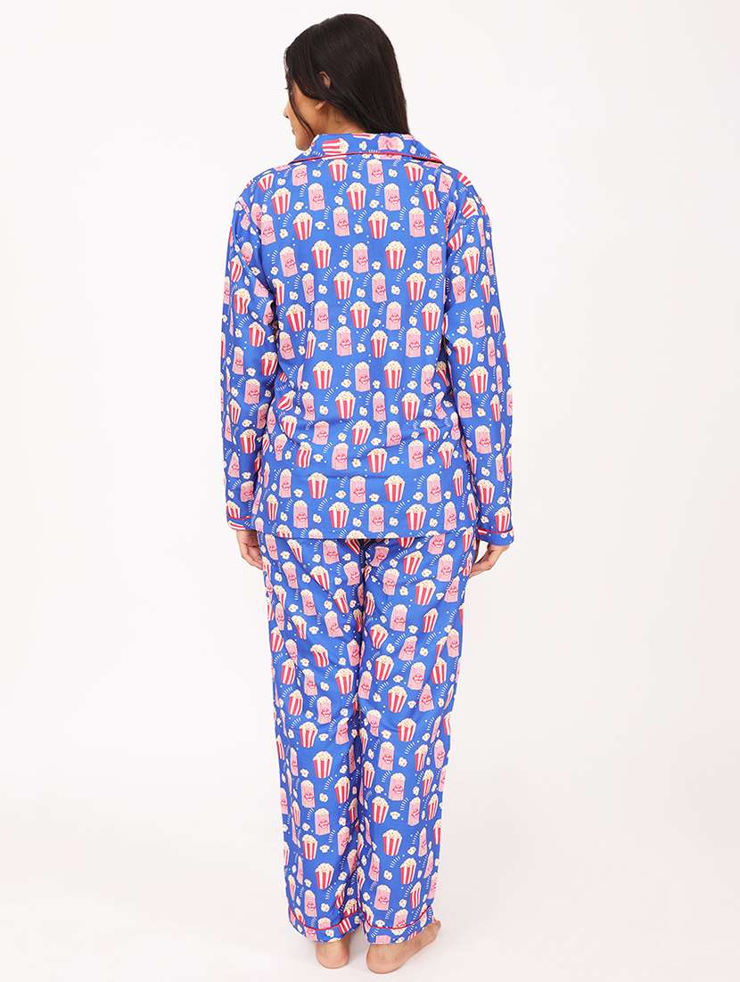 women printed long sleeve nightwear pyjama set - 22101534 -  Standard Image - 5