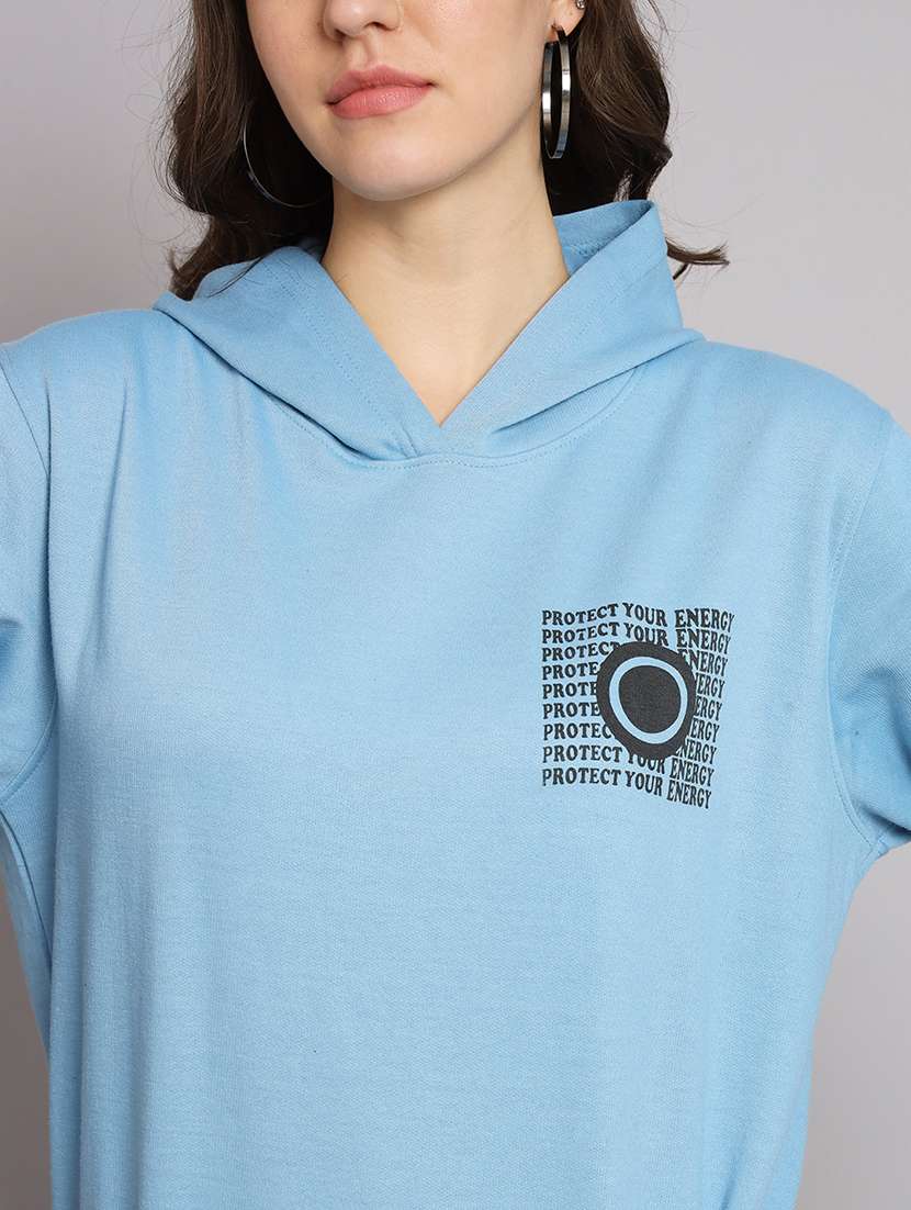 women printed long sleeve hooded sweatshirt - 22101615 -  Standard Image - 3