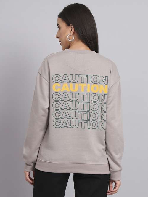 women printed round neck long sleeve sweatshirt - 22101631 -  Standard Image - 0