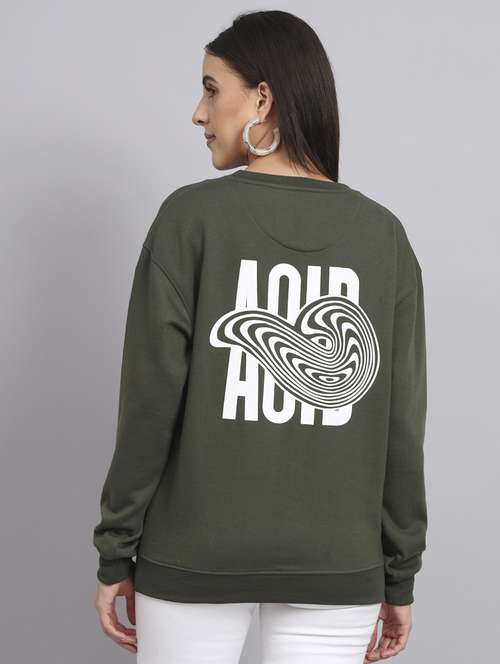 women printed round neck long sleeve sweatshirt - 22101632 - Standard Image - 0