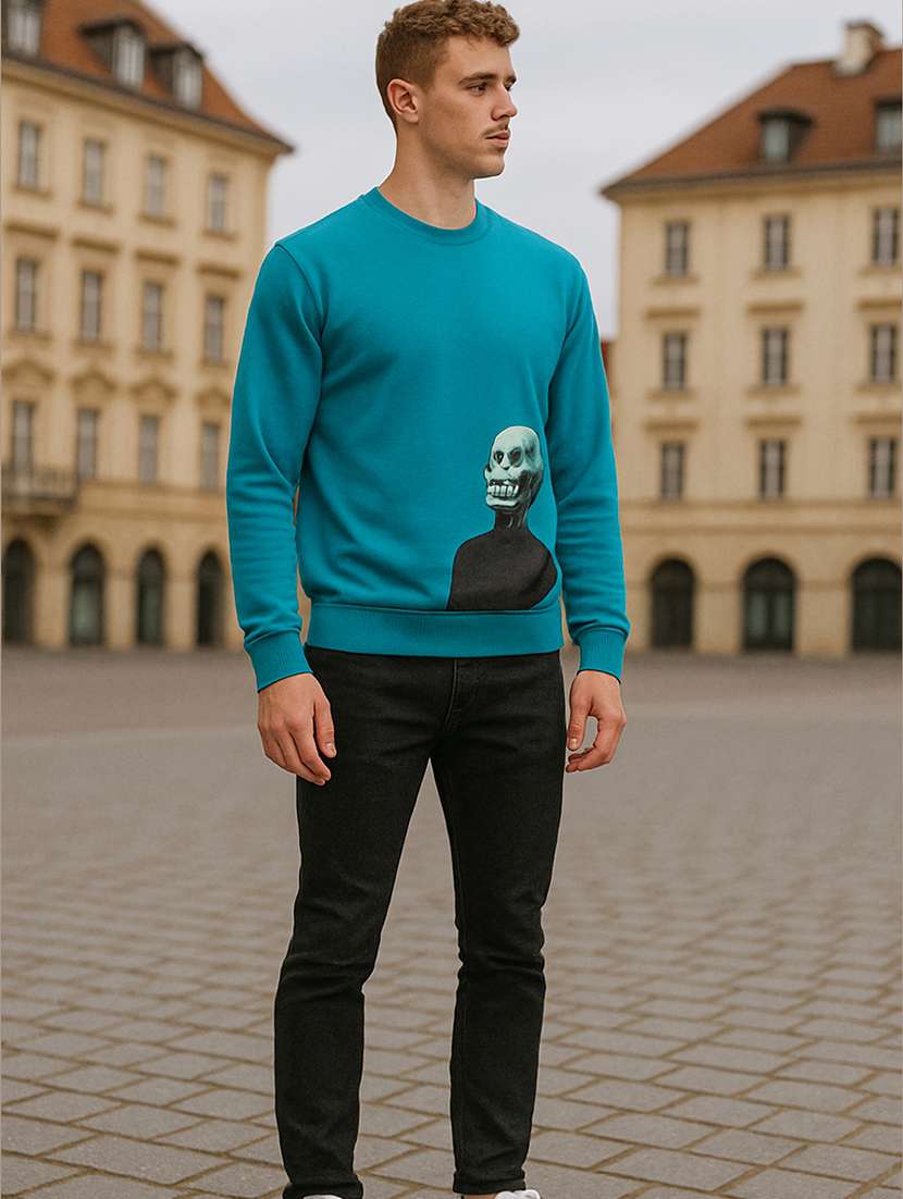 men placement print long sleeve regular fit sweatshirt - 22101713 -  Standard Image - 3