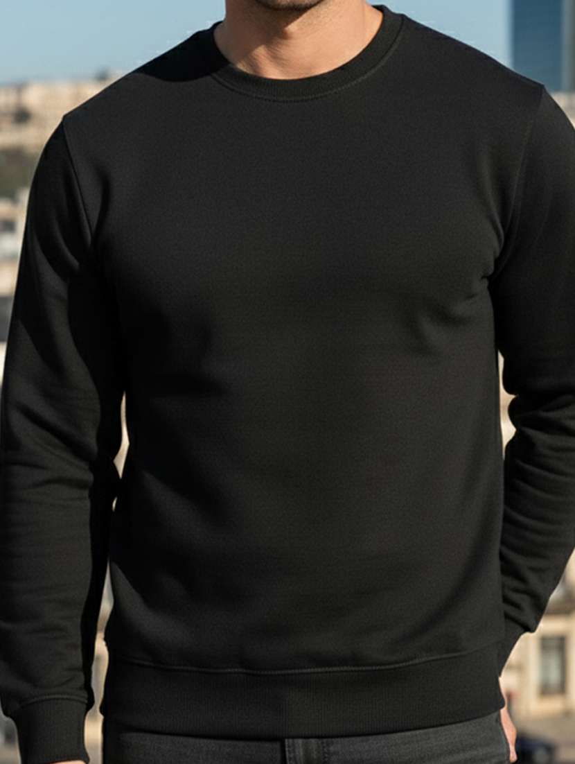 men solid long sleeve regular fit sweatshirt - 22101718 -  Standard Image - 3