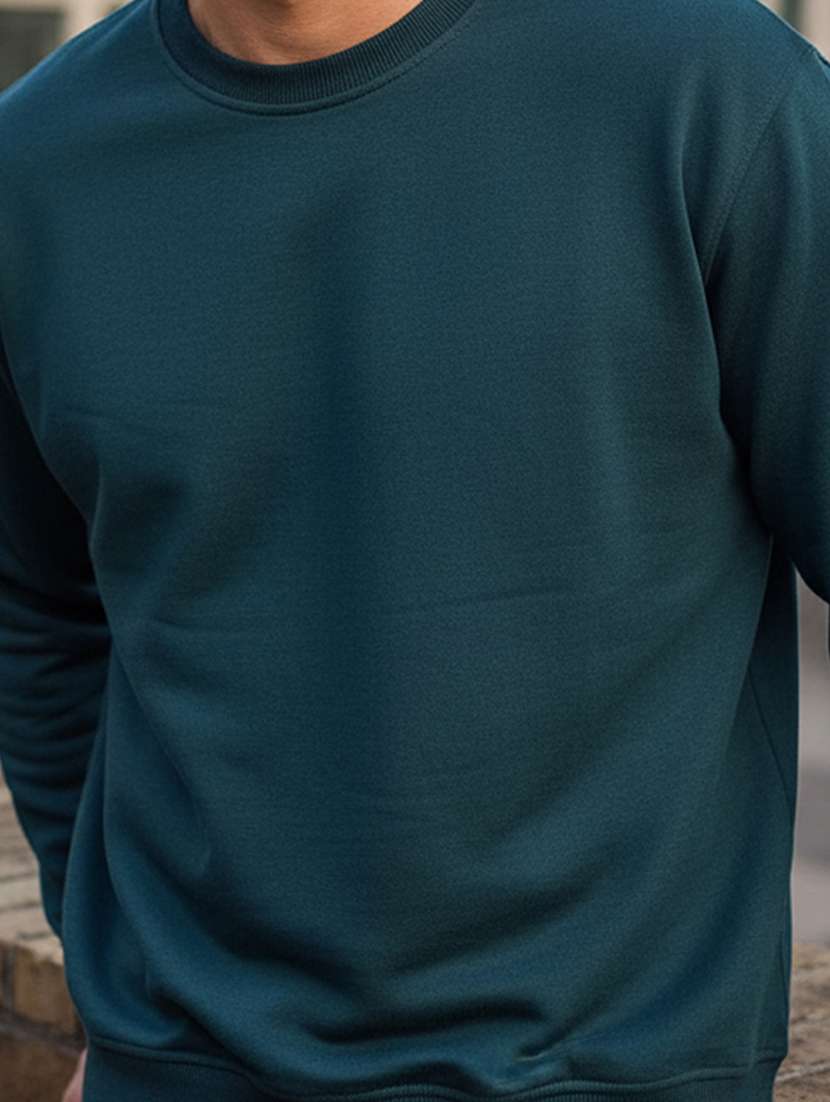 men solid long sleeve regular fit sweatshirt - 22101729 -  Standard Image - 3