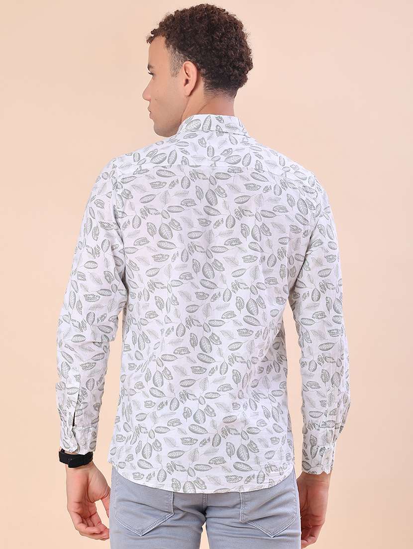men printed long sleeve regular fit casual shirt - 22101759 -  Standard Image - 3
