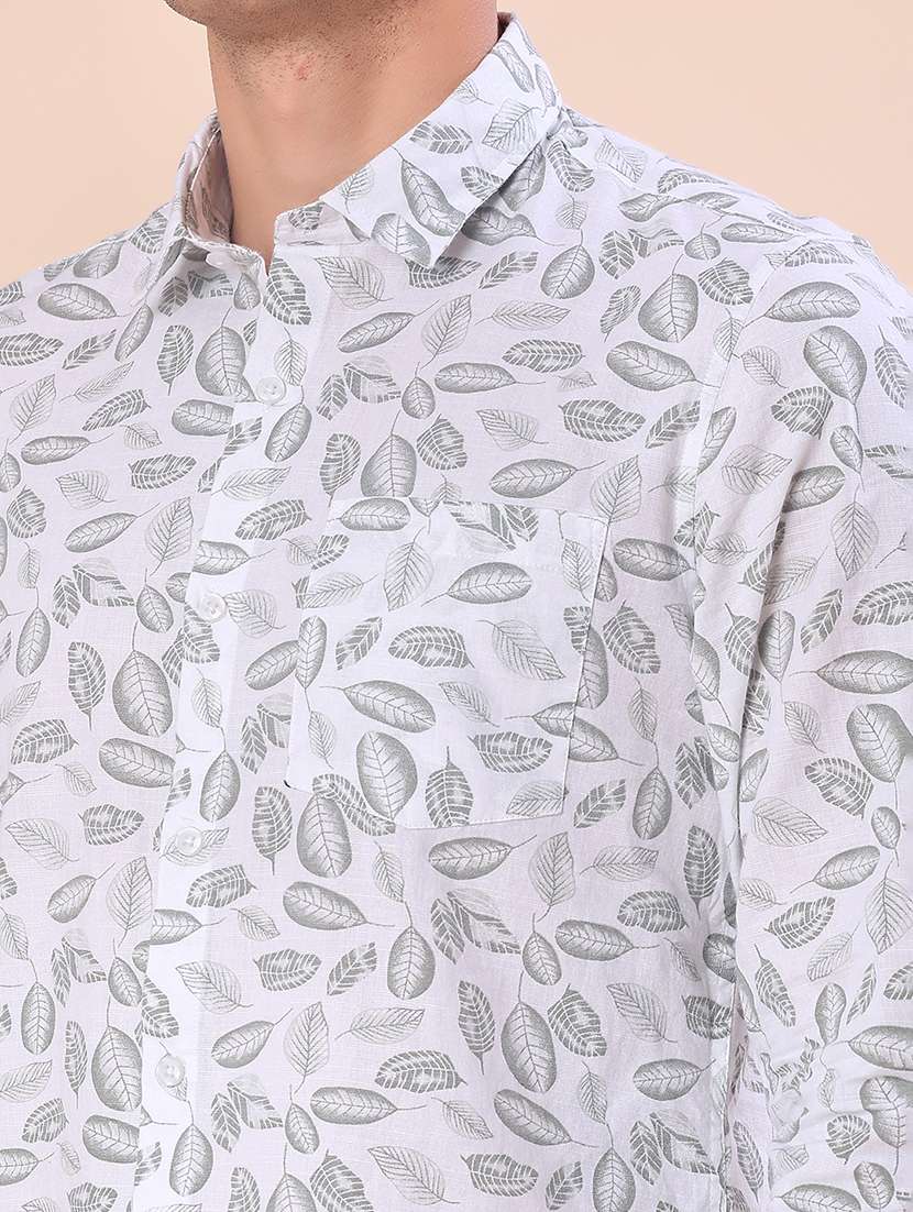 men printed long sleeve regular fit casual shirt - 22101759 -  Standard Image - 5