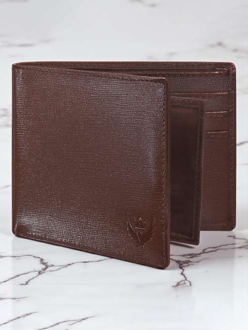 men's brown leather bi-fold card slots wallet - 22101784 -  Standard Image - 0