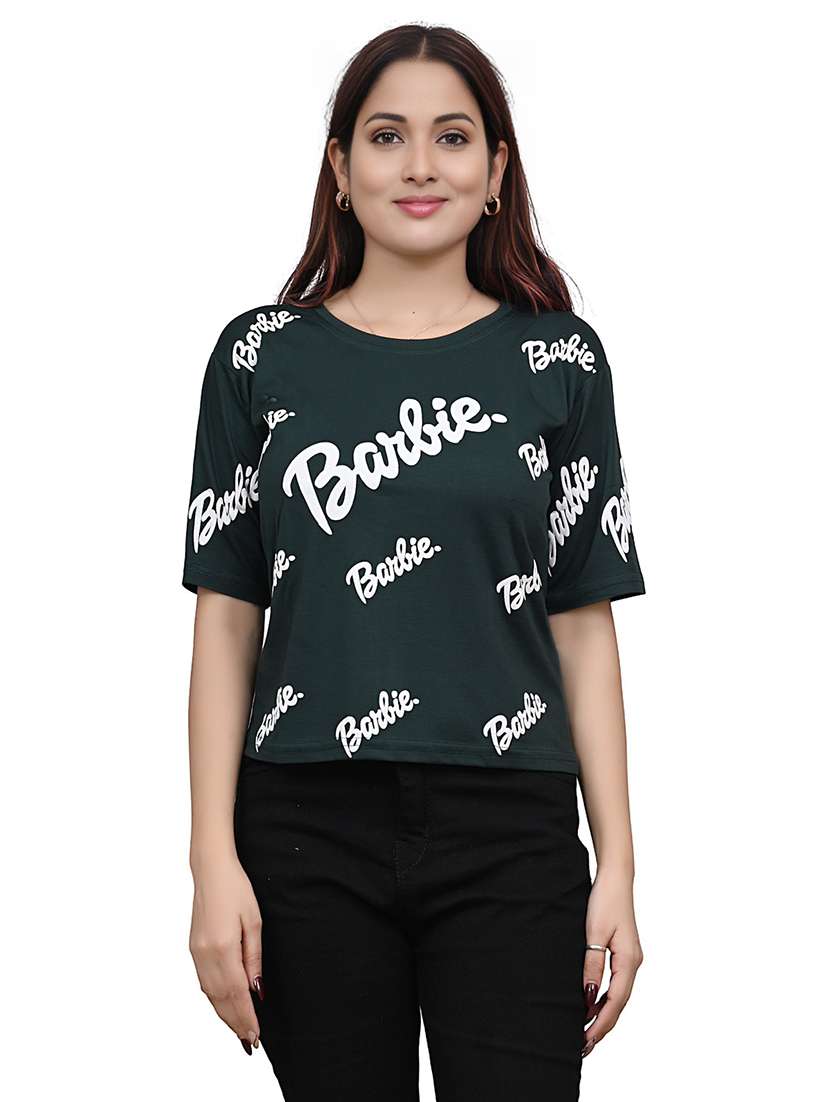 women printed short sleeve regular fit t-shirt
