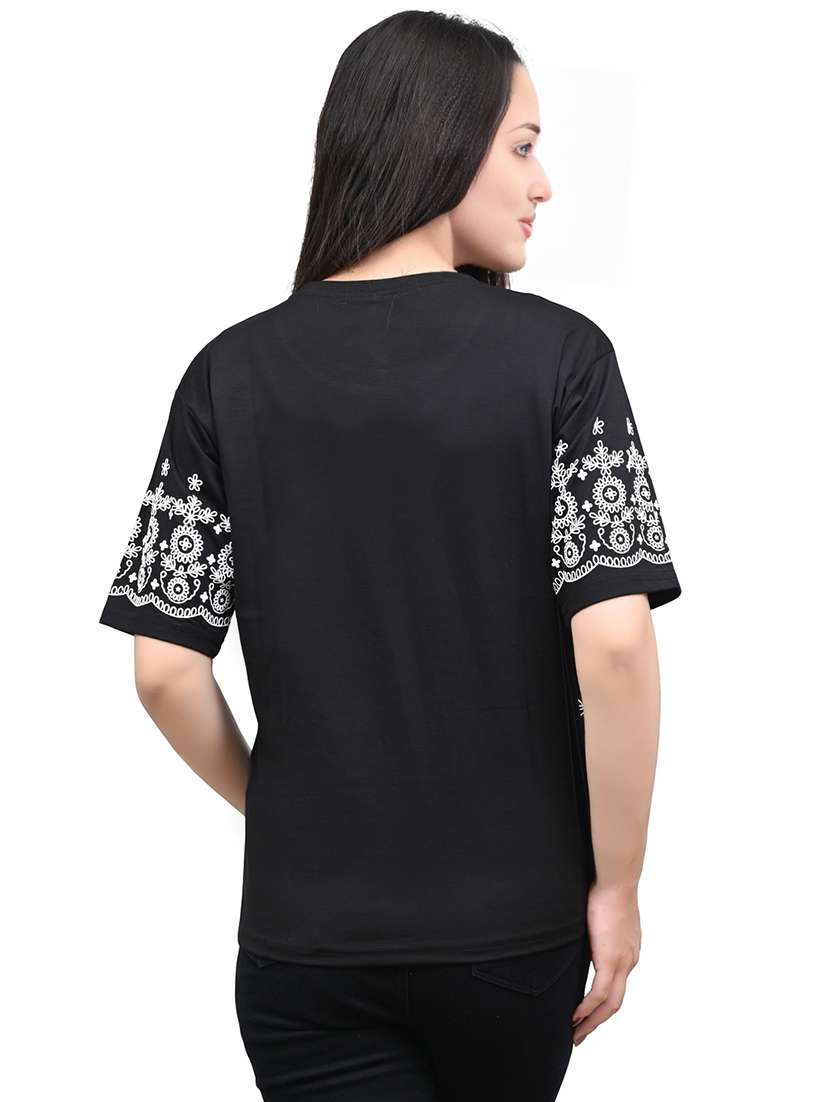 women embroidered short sleeve top - 22101797 -  Standard Image - 3