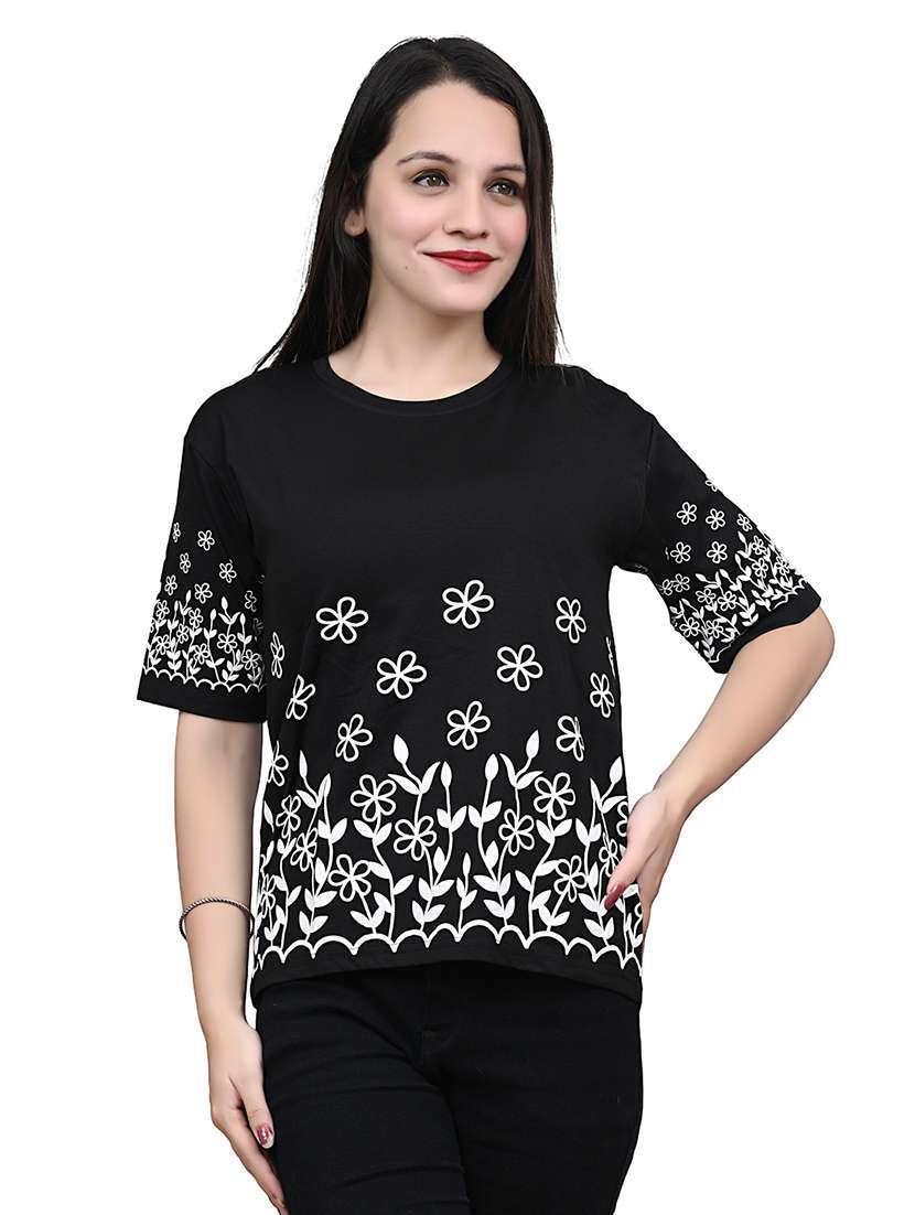 women embroidered short sleeve top - 22101805 - Zoom Image - 0