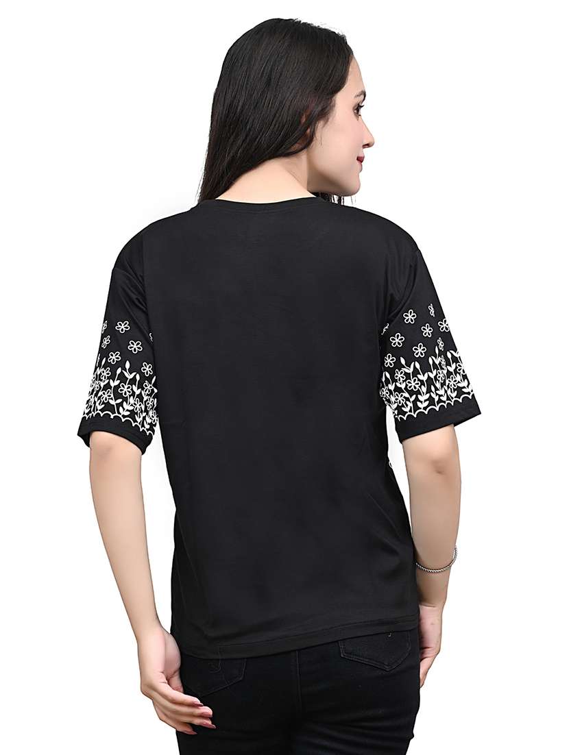 women embroidered short sleeve top - 22101805 - Standard Image - 3