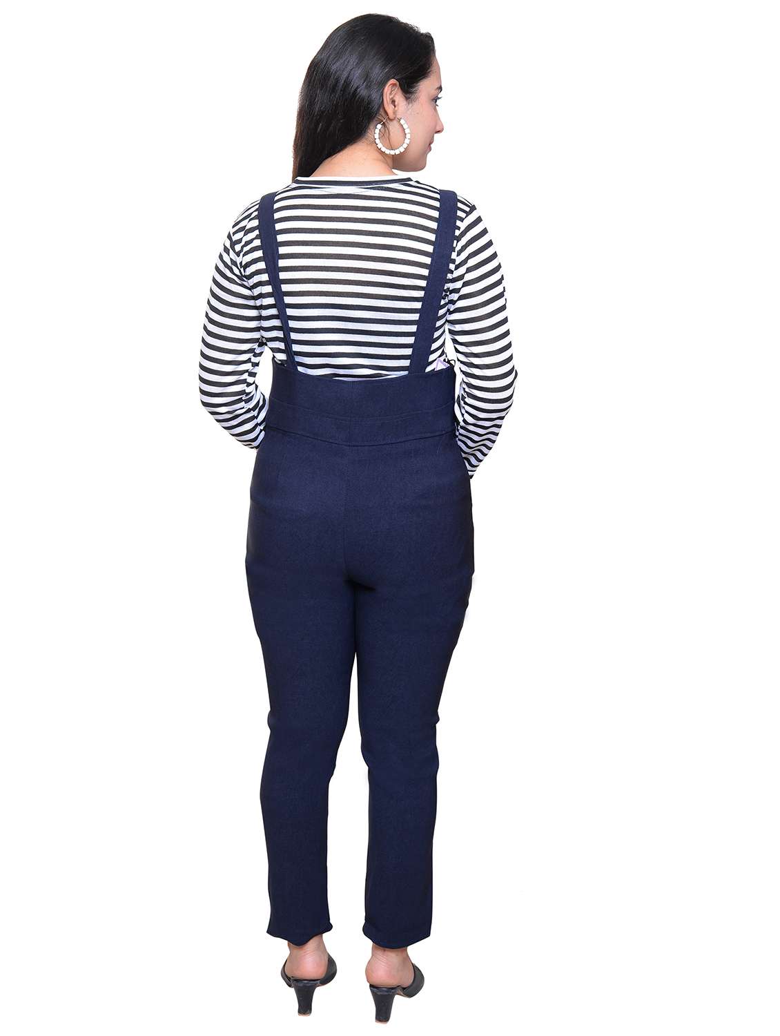 women solid sleeveless dungaree - 22101843 -  Standard Image - 3