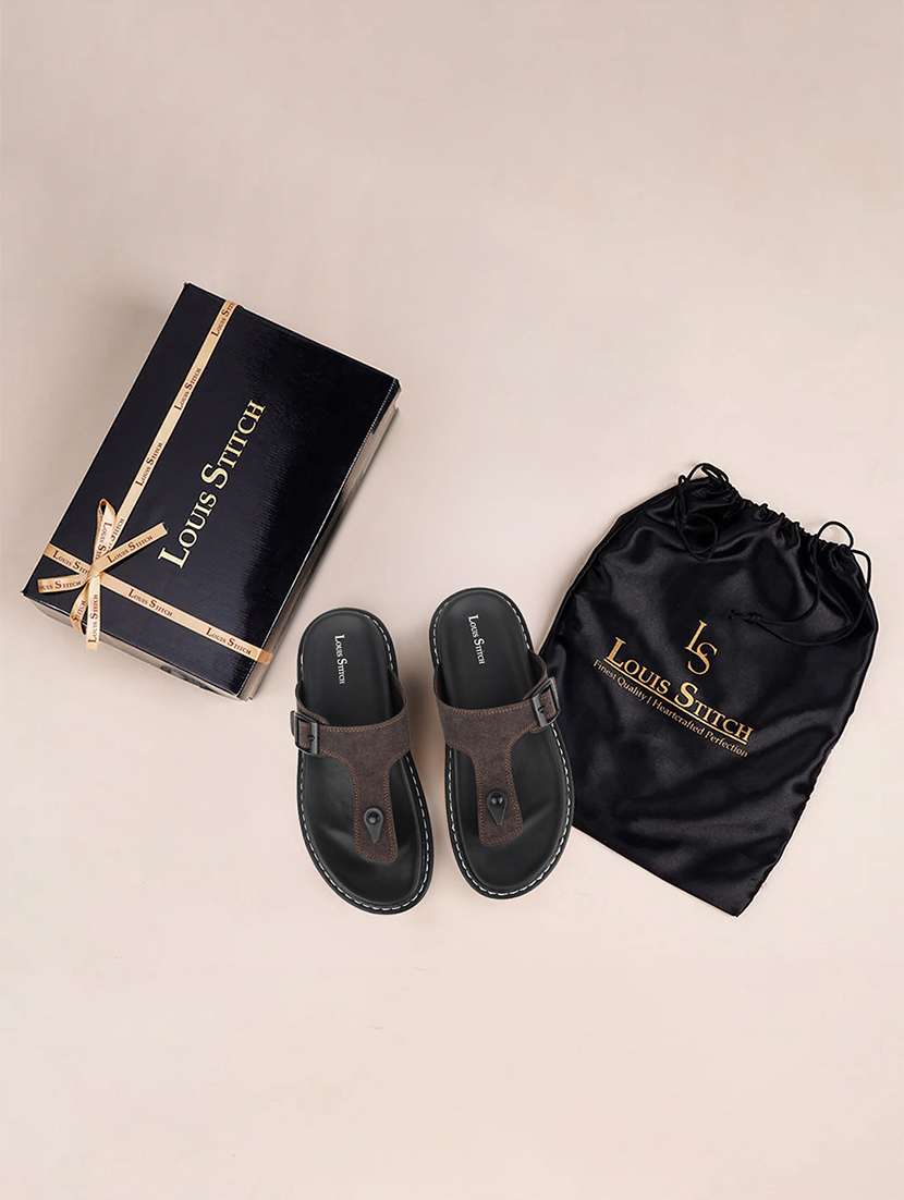 men solid toe seperator sandal - 22101907 -  Standard Image - 3