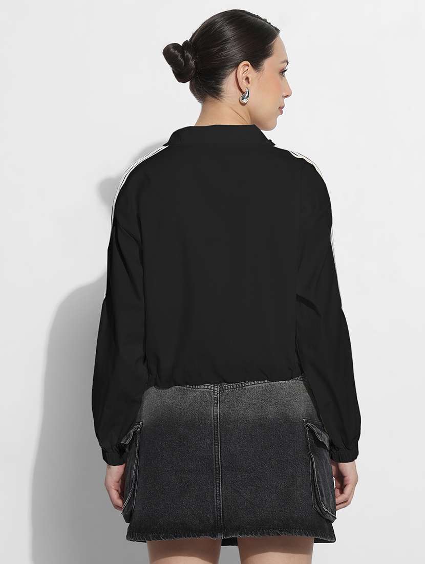 black nylon regular jacket - 22101912 - Standard Image - 3