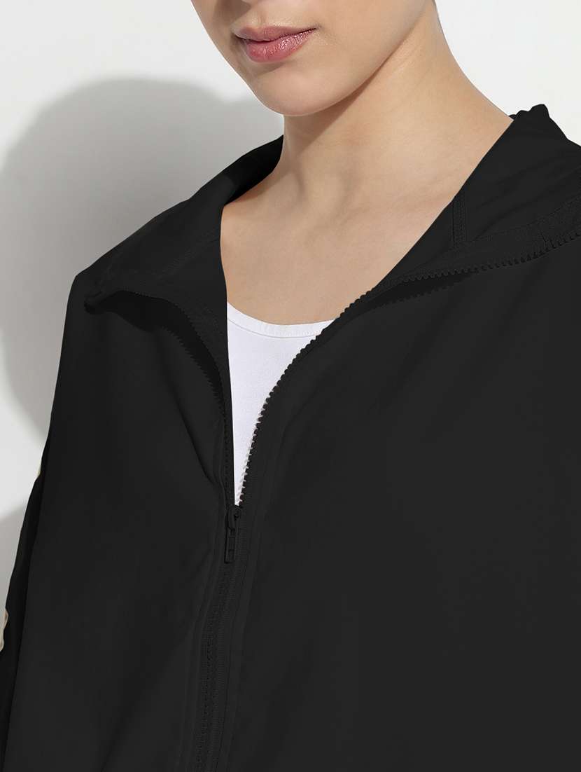 black nylon regular jacket - 22101912 - Standard Image - 5