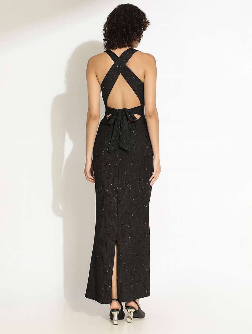 women black backless bodycon dress - 22101918 - Standard Image - 3
