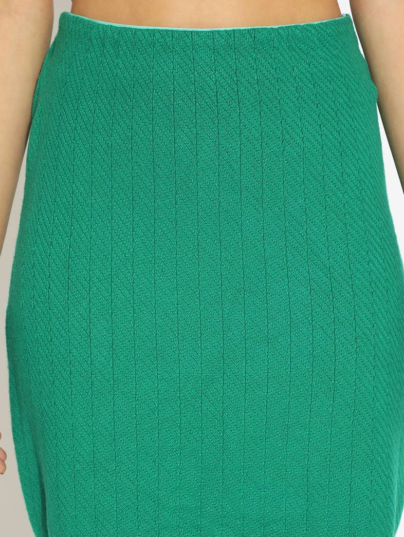 women self designed high rise straight skirt - 22101924 - Standard Image - 5