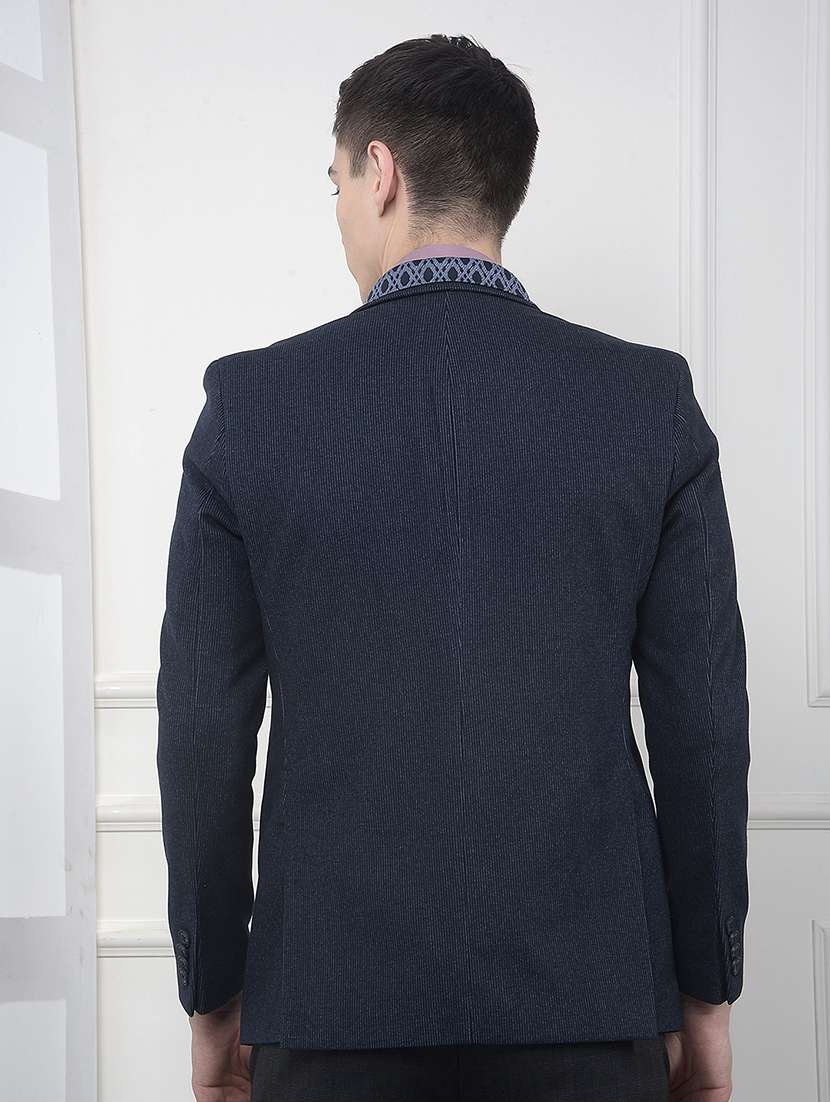 men lapel collar single breasted casual blazer - 22101958 -  Standard Image - 3
