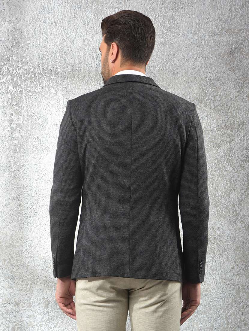men lapel collar single breasted casual blazer - 22101962 -  Standard Image - 3