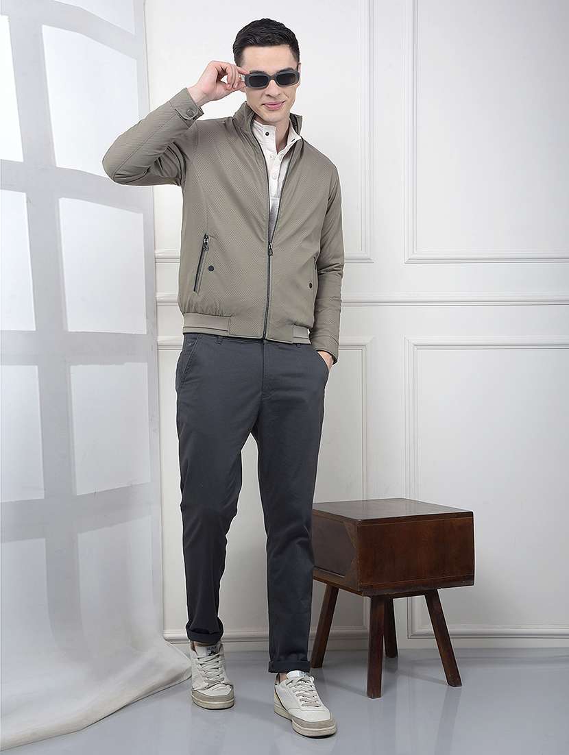 men self design long sleeve casual jacket - 22101977 -  Standard Image - 5