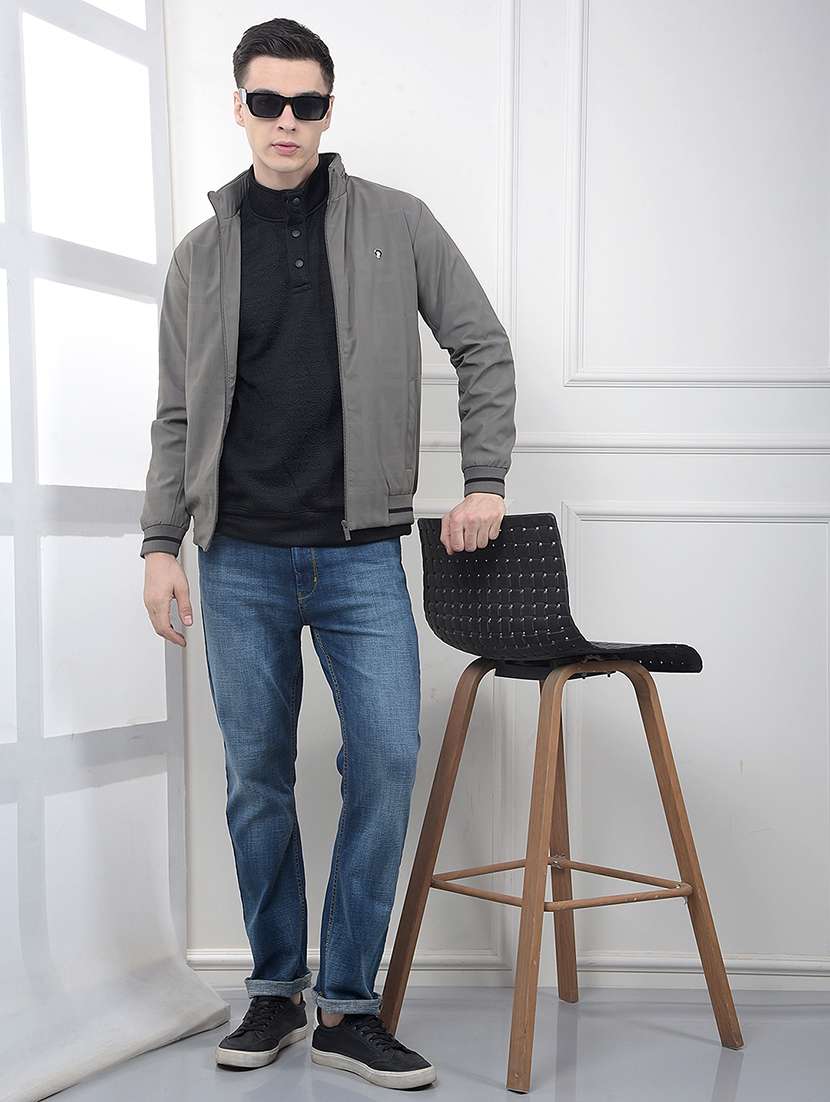 men checkered long sleeve puffer jacket - 22101990 -  Standard Image - 5