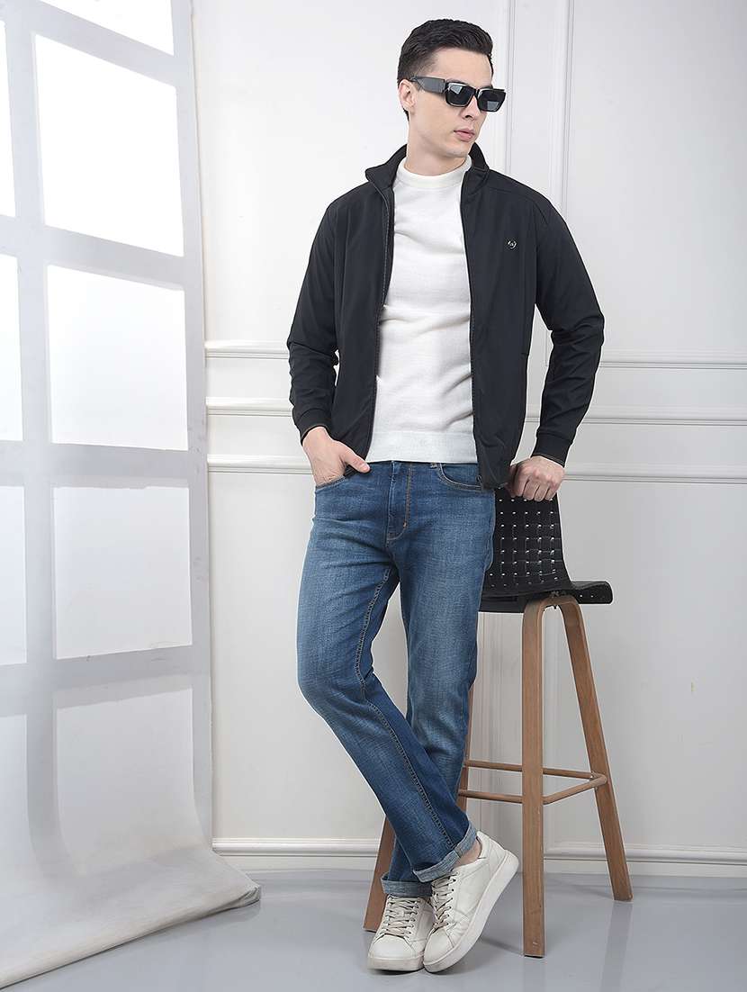 men solid long sleeve puffer jacket - 22101992 -  Standard Image - 5