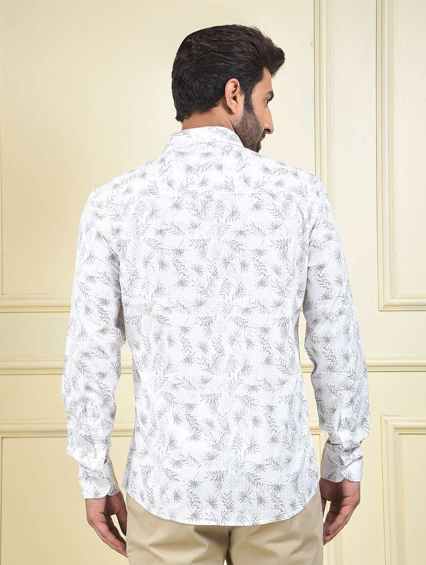 men printed long sleeve regular fit casual shirt - 22102039 -  Standard Image - 3