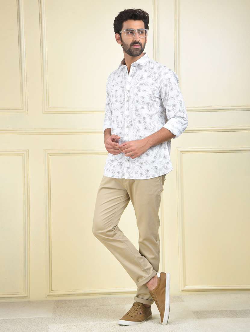 men printed long sleeve regular fit casual shirt - 22102039 -  Standard Image - 5
