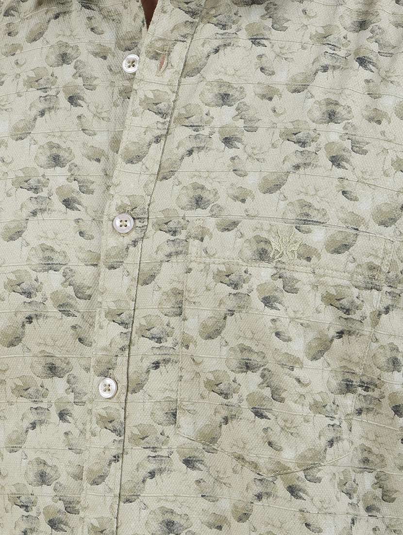 men floral printed long sleeve regular fit casual shirt - 22102040 -  Standard Image - 5