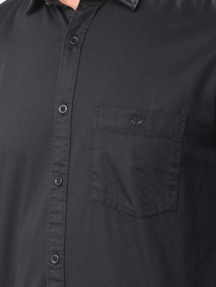 men solid long sleeve regular fit casual shirt - 22102055 - Standard Image - 5