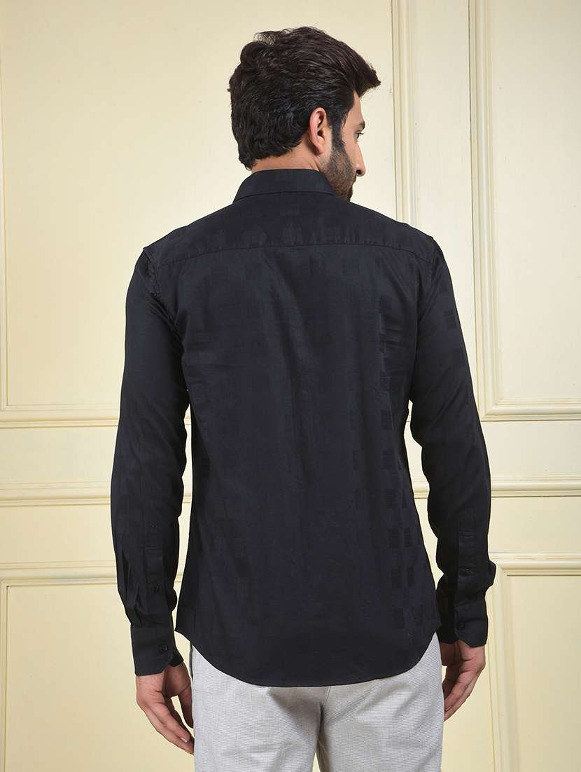 men solid long sleeve regular fit casual shirt - 22102064 - Standard Image - 3