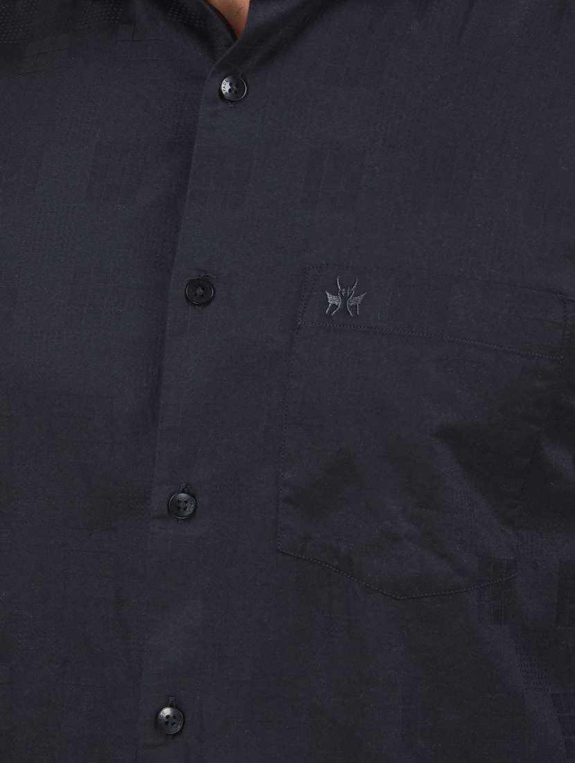 men solid long sleeve regular fit casual shirt - 22102064 - Standard Image - 5