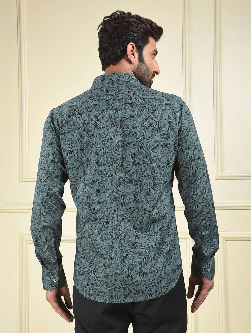 men printed long sleeve regular fit casual shirt - 22102066 -  Standard Image - 3