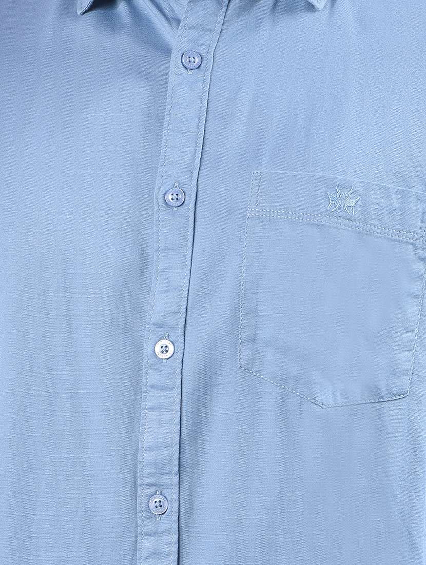 men solid long sleeve regular fit casual shirt - 22102069 -  Standard Image - 5
