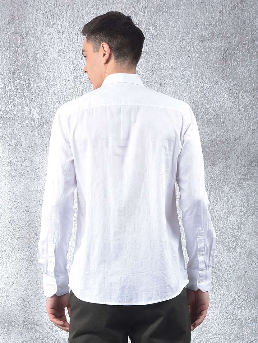 men solid long sleeve regular fit casual shirt - 22102076 - Standard Image - 3