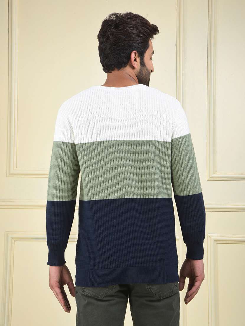 men color blocked long sleeve pullover - 22102096 -  Standard Image - 3
