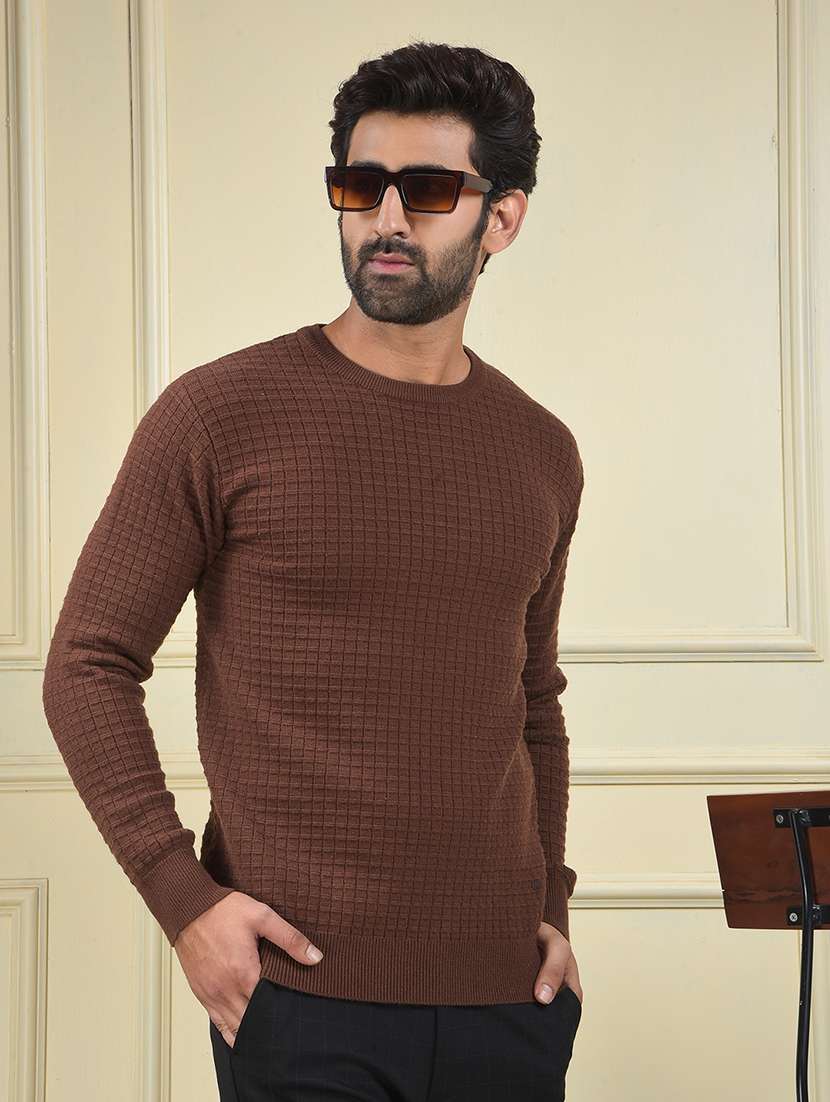men self designed long sleeve pullover