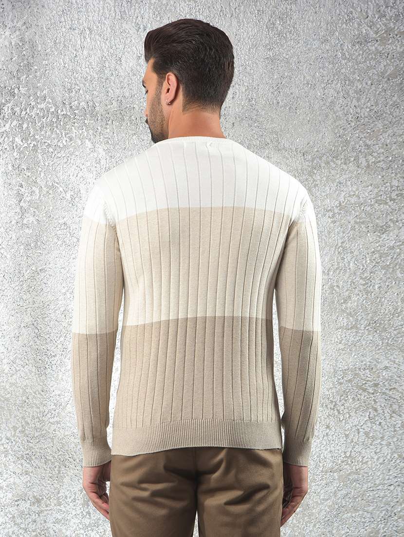 men color blocked long sleeve pullover - 22102105 -  Standard Image - 3