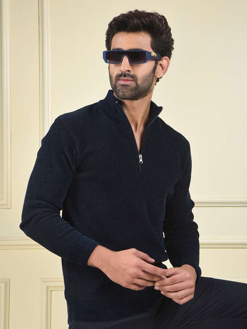 men self designed long sleeve pullover