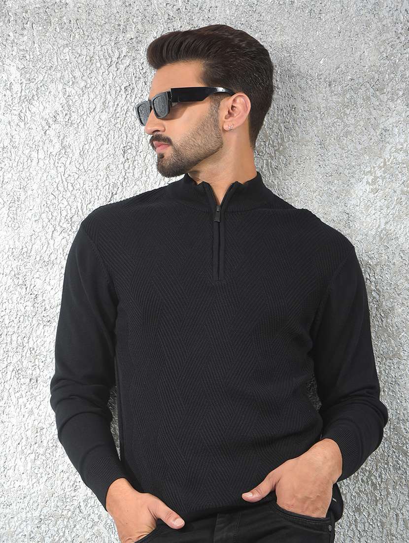 men self designed long sleeve pullover