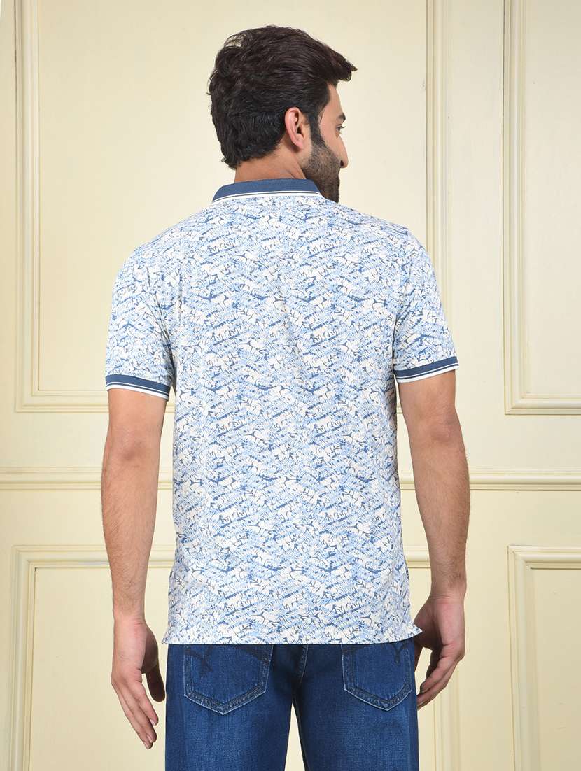 men printed short sleeve regular fit polo t-shirt - 22102126 -  Standard Image - 3